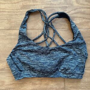 Victoria Sport Victoria's Secret Sports Bra Size XS Black White Heather Strappy